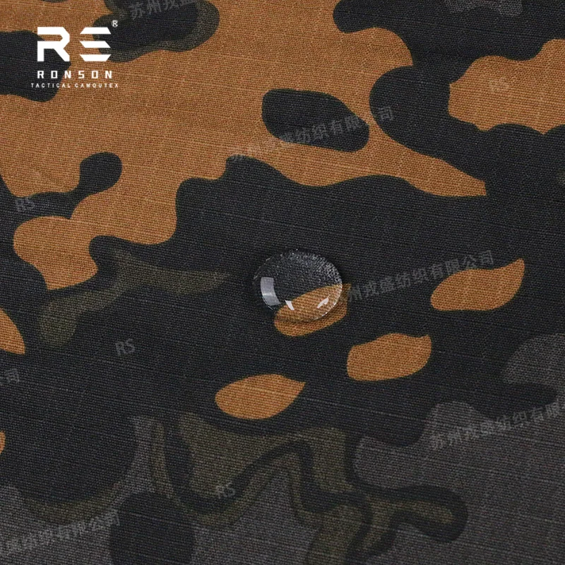 Tela táctica Ripstop nailon-algodón hoja roble otoño para uniforme - imagen 4