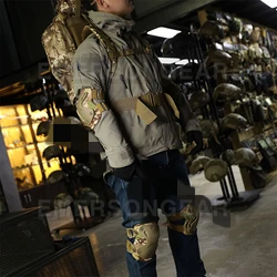 Rodilleras tácticas ripstop con coderas para airsoft y combate
