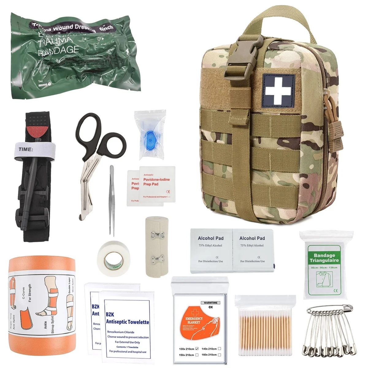 Kit primeros auxilios táctico MOLLE con torniquete y vendaje Israelí - imagen 3