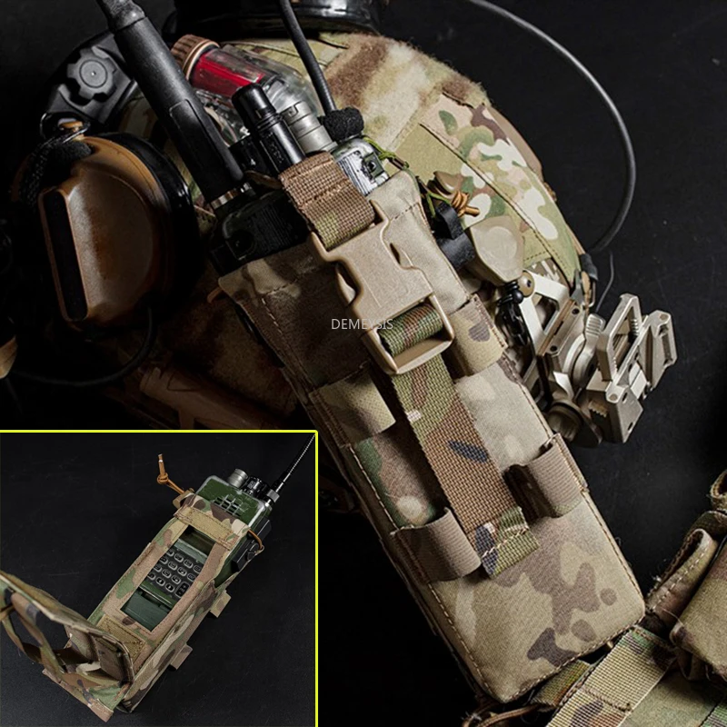 Bolsa táctica MOLLE para radio PRC152/148 y walkie-talkie - imagen 3