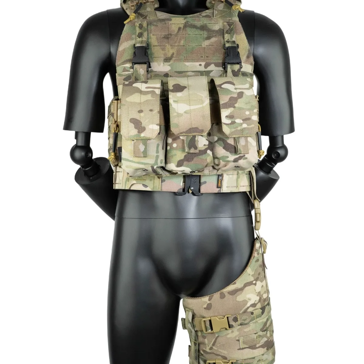 Tablero de montaje MOLLE para pierna con correas y polainas - imagen 3