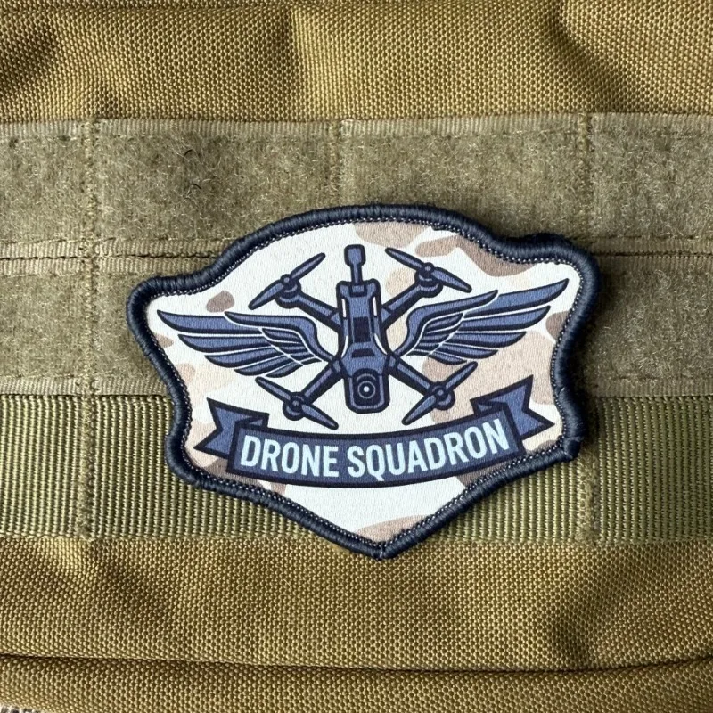 Parche Táctico Escuadrón Drones con Velcro para Chaleco y Mochila - imagen 3