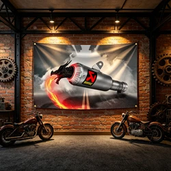 Bandera Akra de pared poliéster con impresión digital, exterior