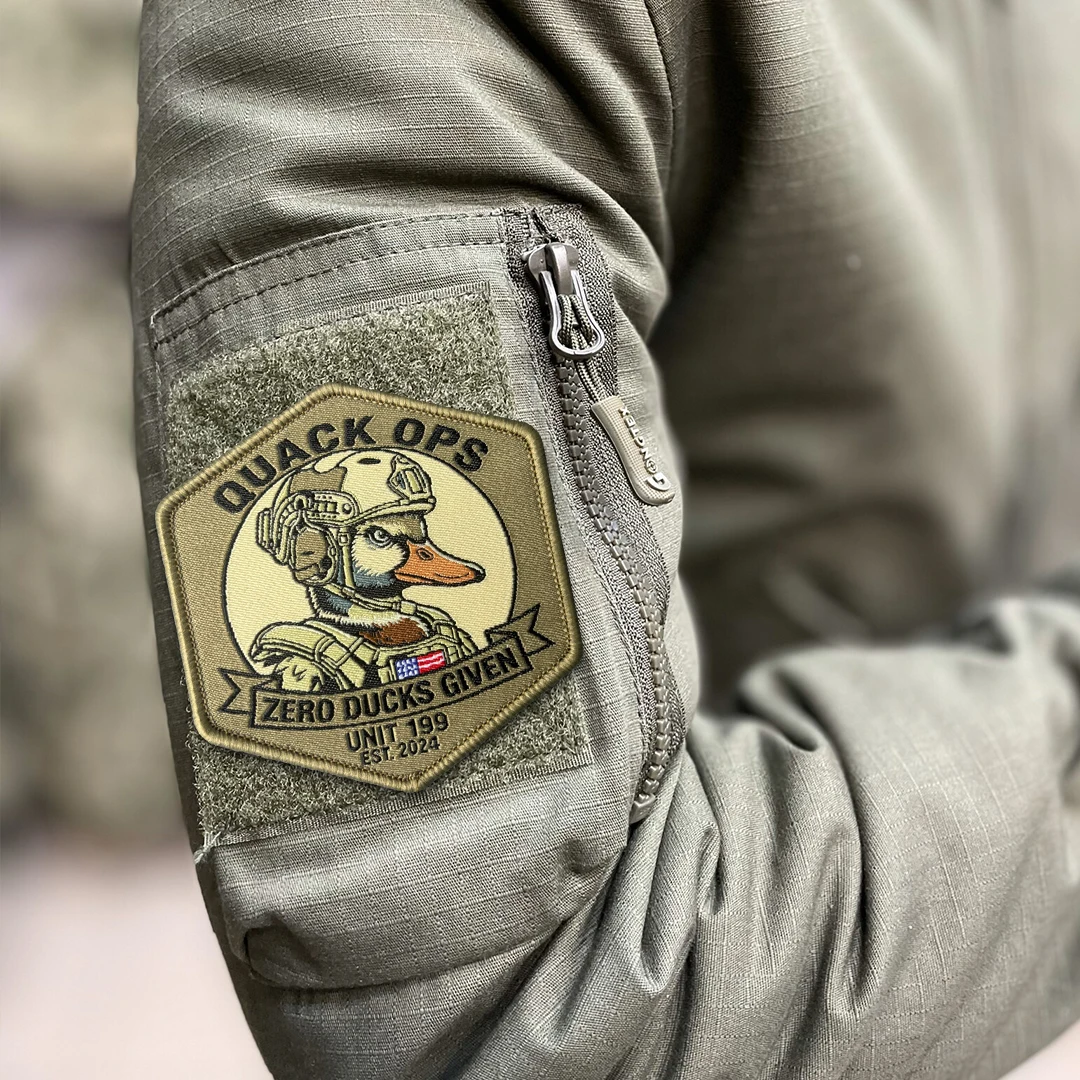 Parche táctico Quack Ops pato con velcro, insignia de moral - imagen 4