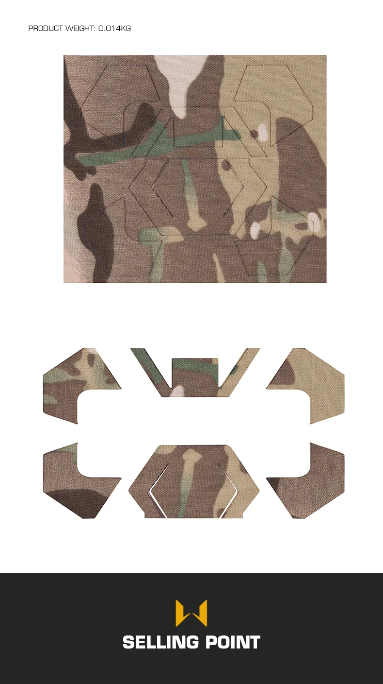 Vista del camuflaje y textura del tejido