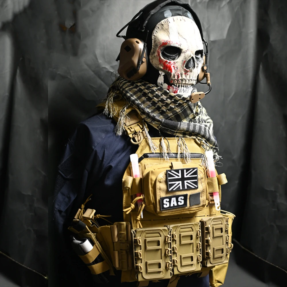 Koenig Ghost portaplacas táctica para airsoft, cosplay y escena - imagen 3