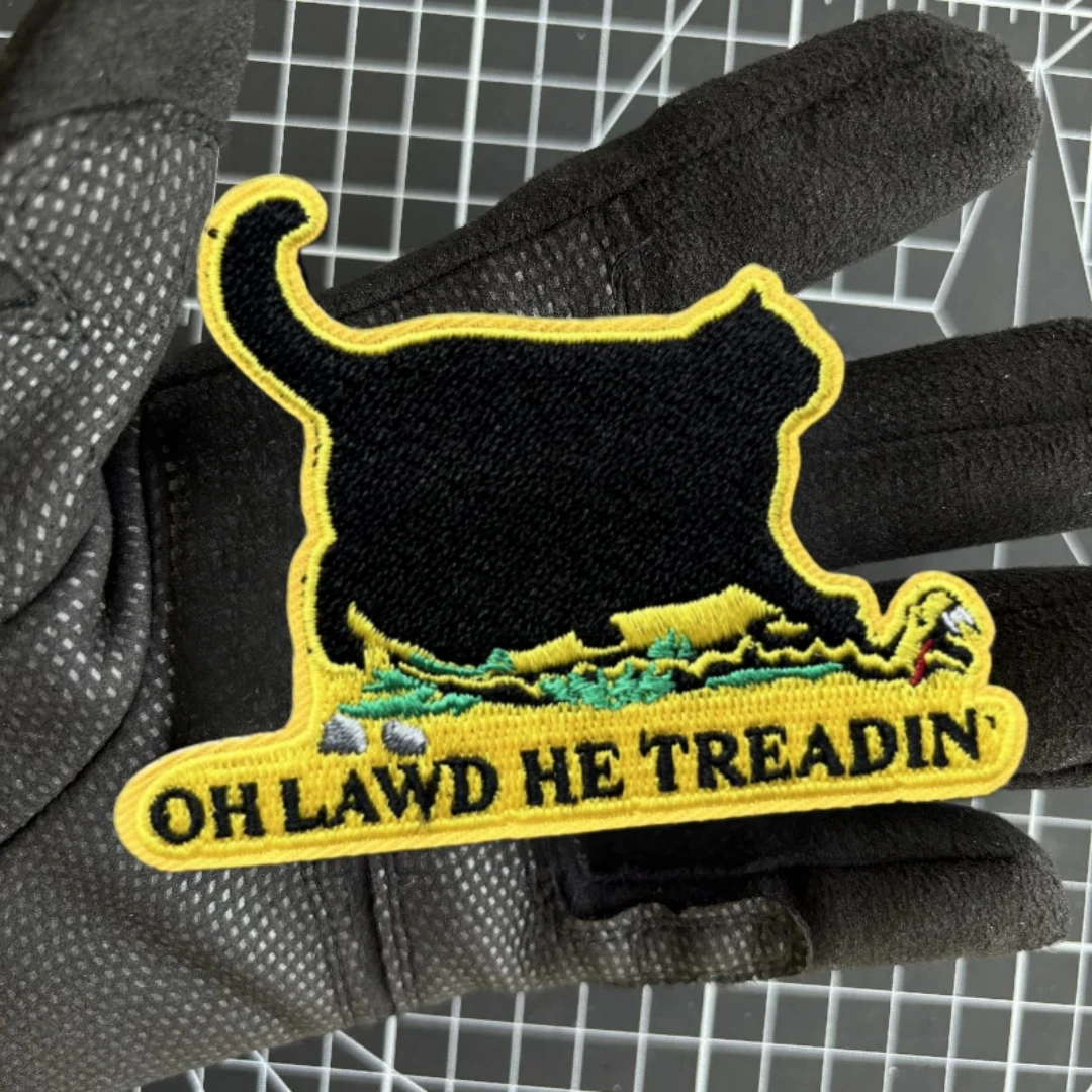 Parche bordado velcro gato para mochila táctica MOLLE - imagen 3