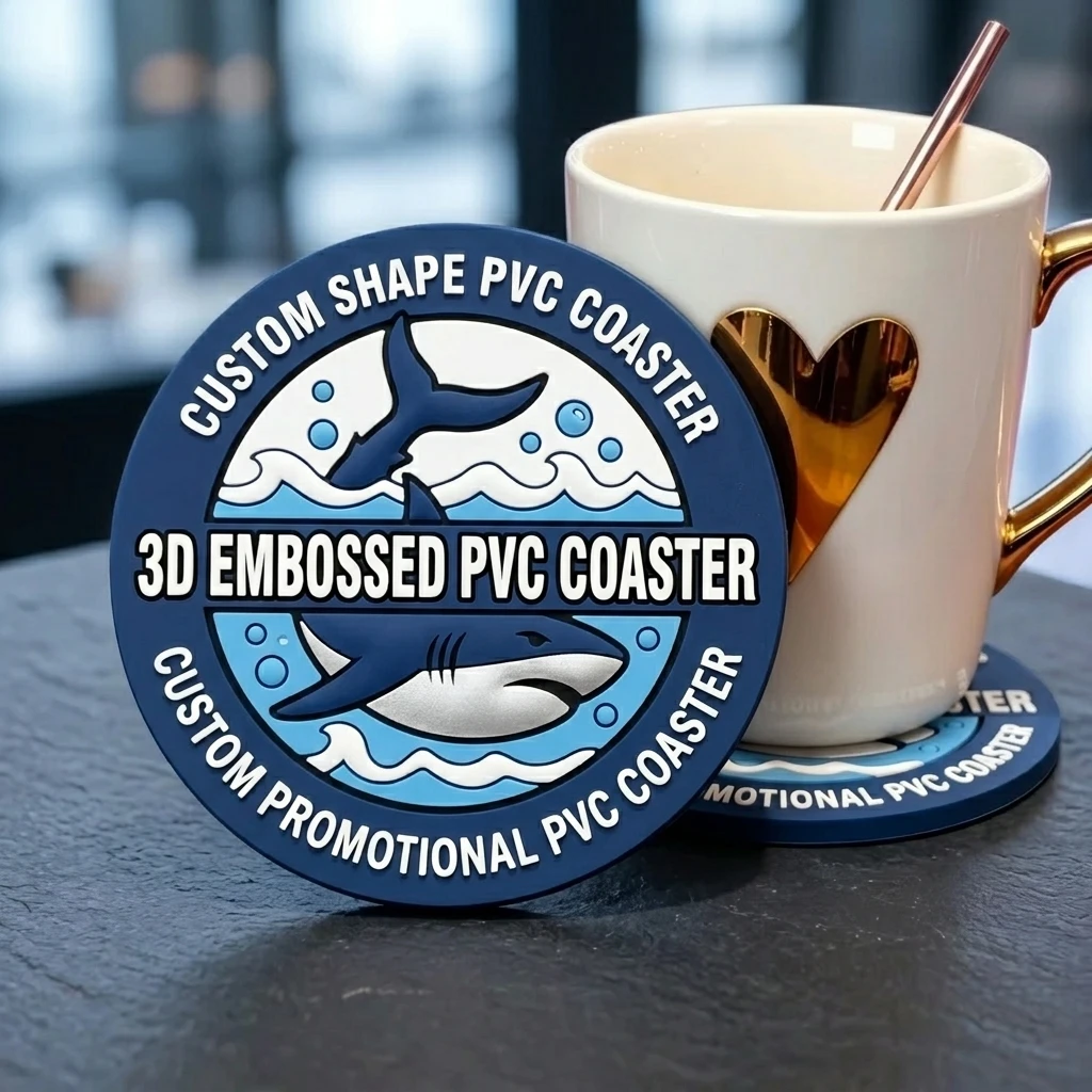 Posavasos redondo de PVC personalizado con logotipo de marca - imagen 3