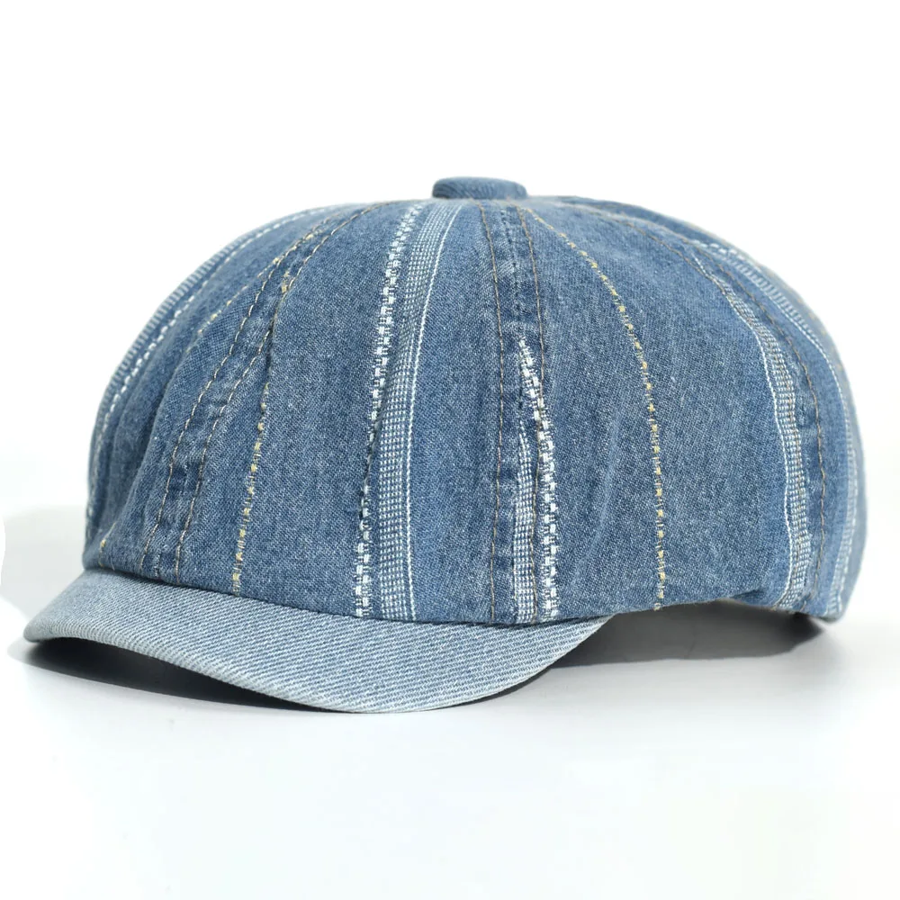 Gorra estilo Gatsby de denim retro para exterior y conducción - imagen 5