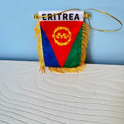 Bandera de Eritrea de poliéster para coche, banderín colgante