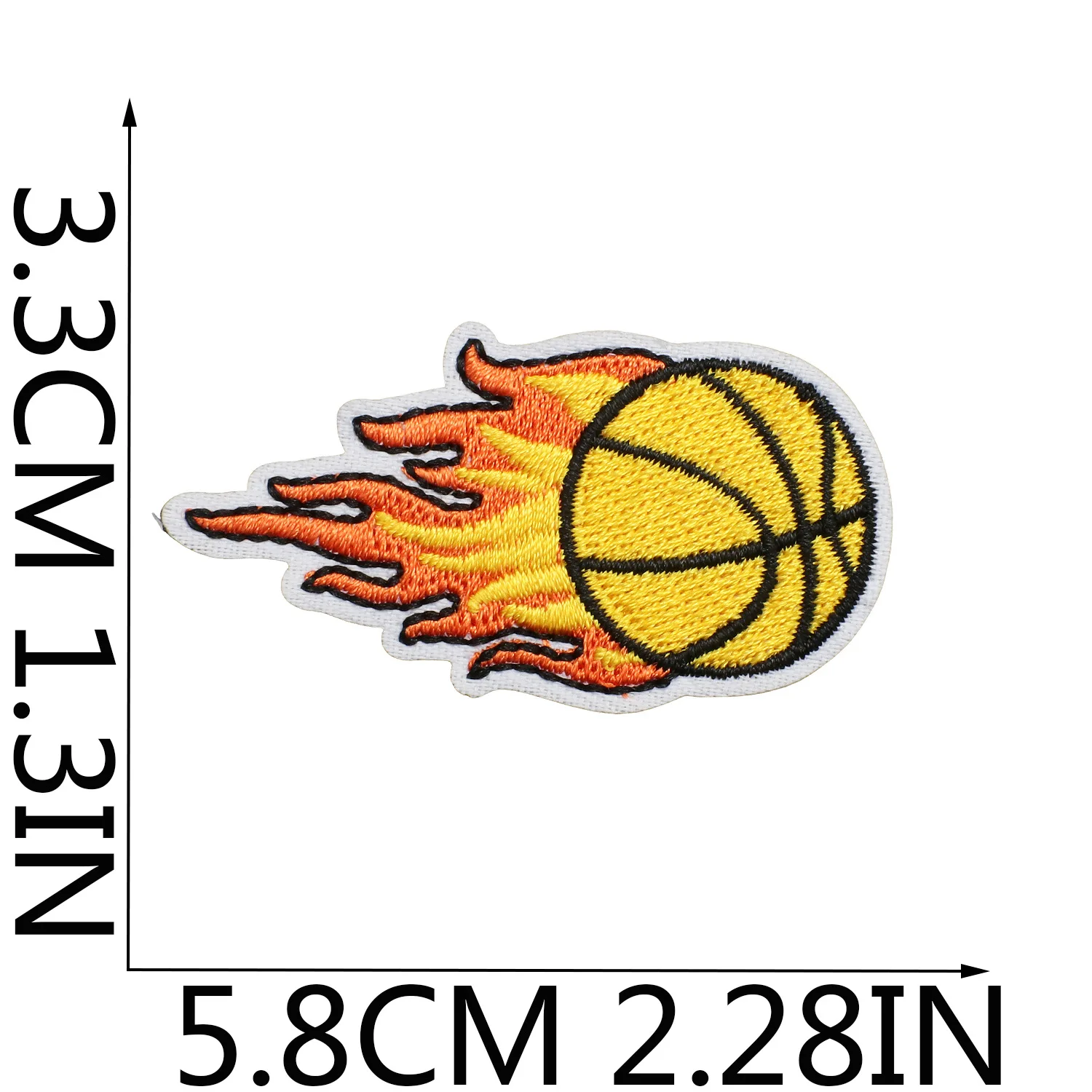 Parche bordado baloncesto amor – termoadhesivo textil para ropa - imagen 2