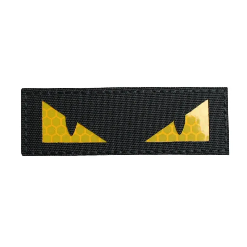 Parche Velcro mochila gato demonio ojos luminosos cortado láser - imagen 4