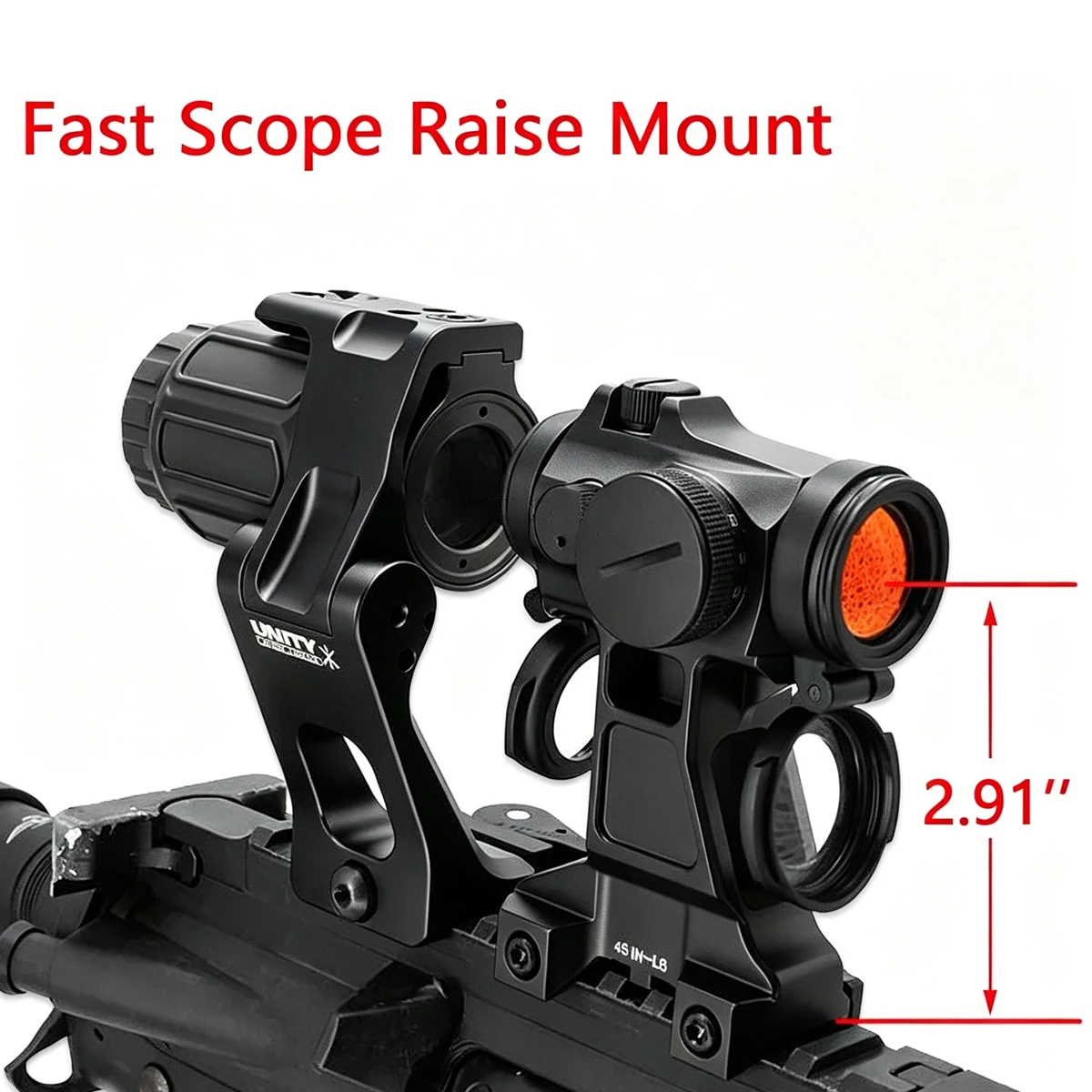 AIM mira réflex táctica para rifle con montura rápida Unity - imagen 2