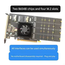 Tarjeta PCIe PLX8749 con módulo de expansión para escritorio interno