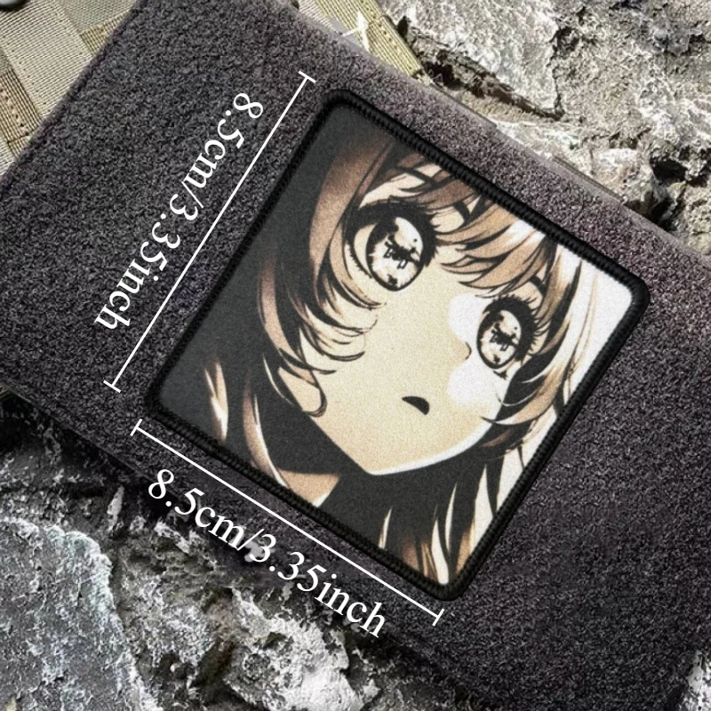 Parche morale anime chica táctico con velcro versátil