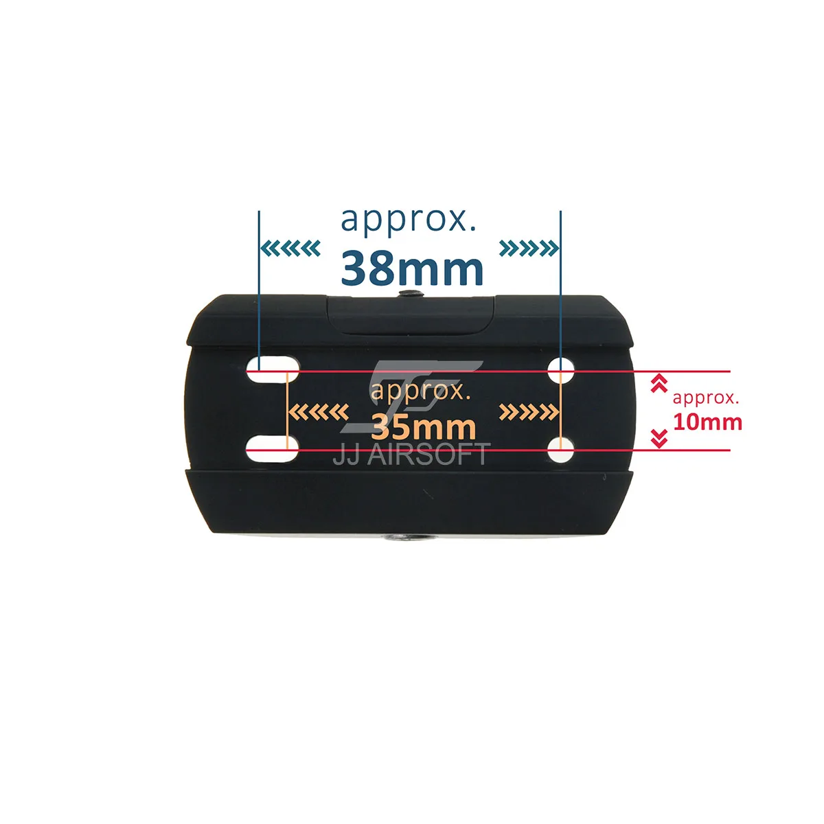 JJ Airsoft soporte bajo red dot TARGET TR02, negro/plata/bronceado - imagen 5