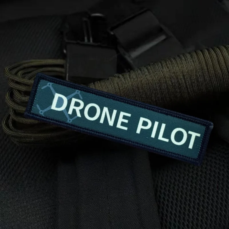 Parche DRONE PILOT estilo táctico con impresión