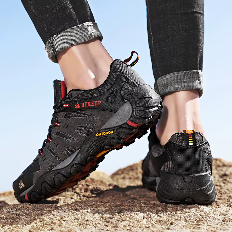 HIKEUP Zapatos tácticos piel de ante – Senderismo caza hombre - imagen 5