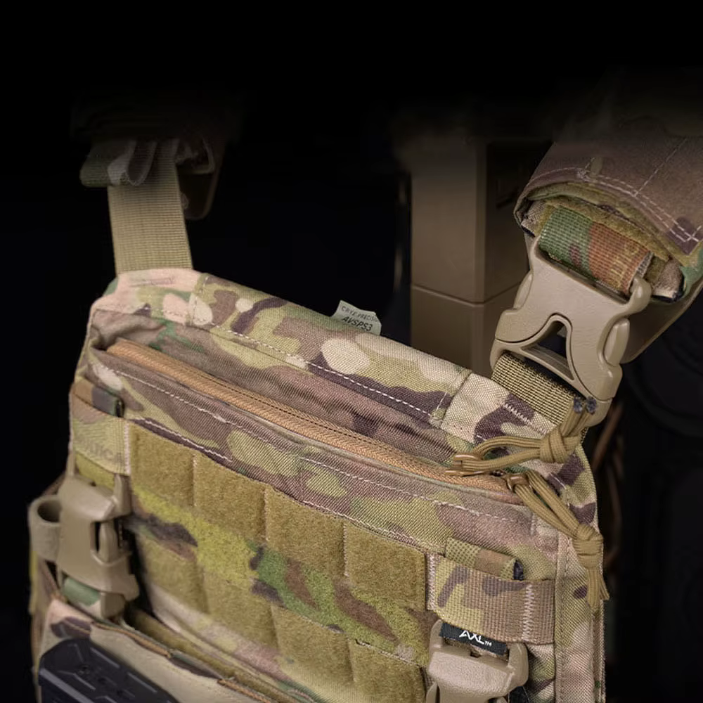 Chaleco táctico Crye AVS Airsoft – Bolsillo insertable con cremallera YKK - imagen 4