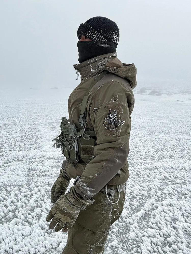 Chaqueta táctica de algodón con capucha Polar, abrigo antifrío - imagen 2