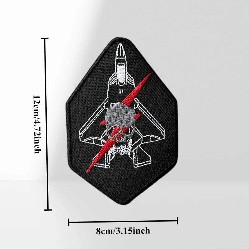 Parche táctico calavera avión – Bordado military MOLLE para mochila - imagen 5