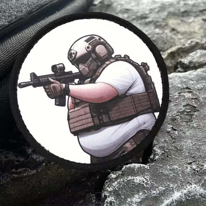 Parche militar soldado - moral, puntería y disparo, Velcro mochila - imagen 2