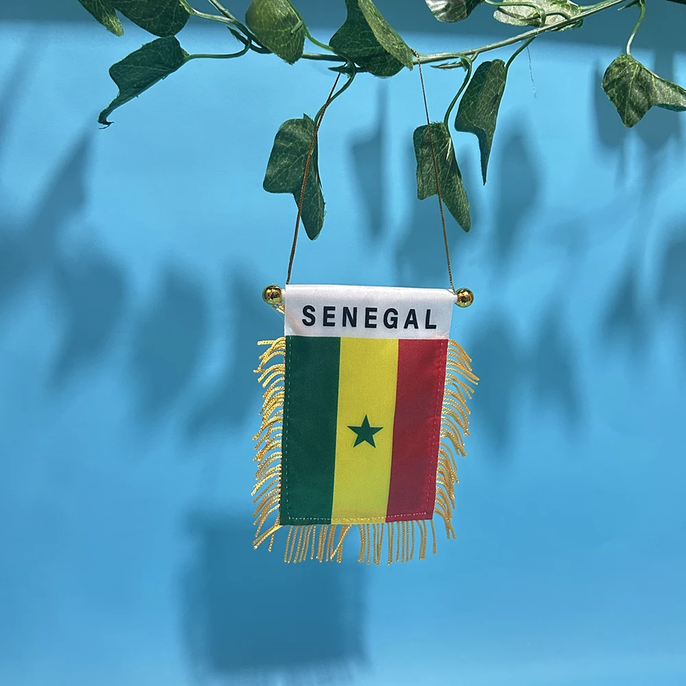 Bandera de Senegal SKY FLAG para ventana de coche en tamaño mini