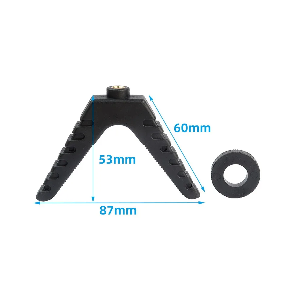 Bípode táctico ajustable para fusil con apoyo en V y estabilizador - imagen 3