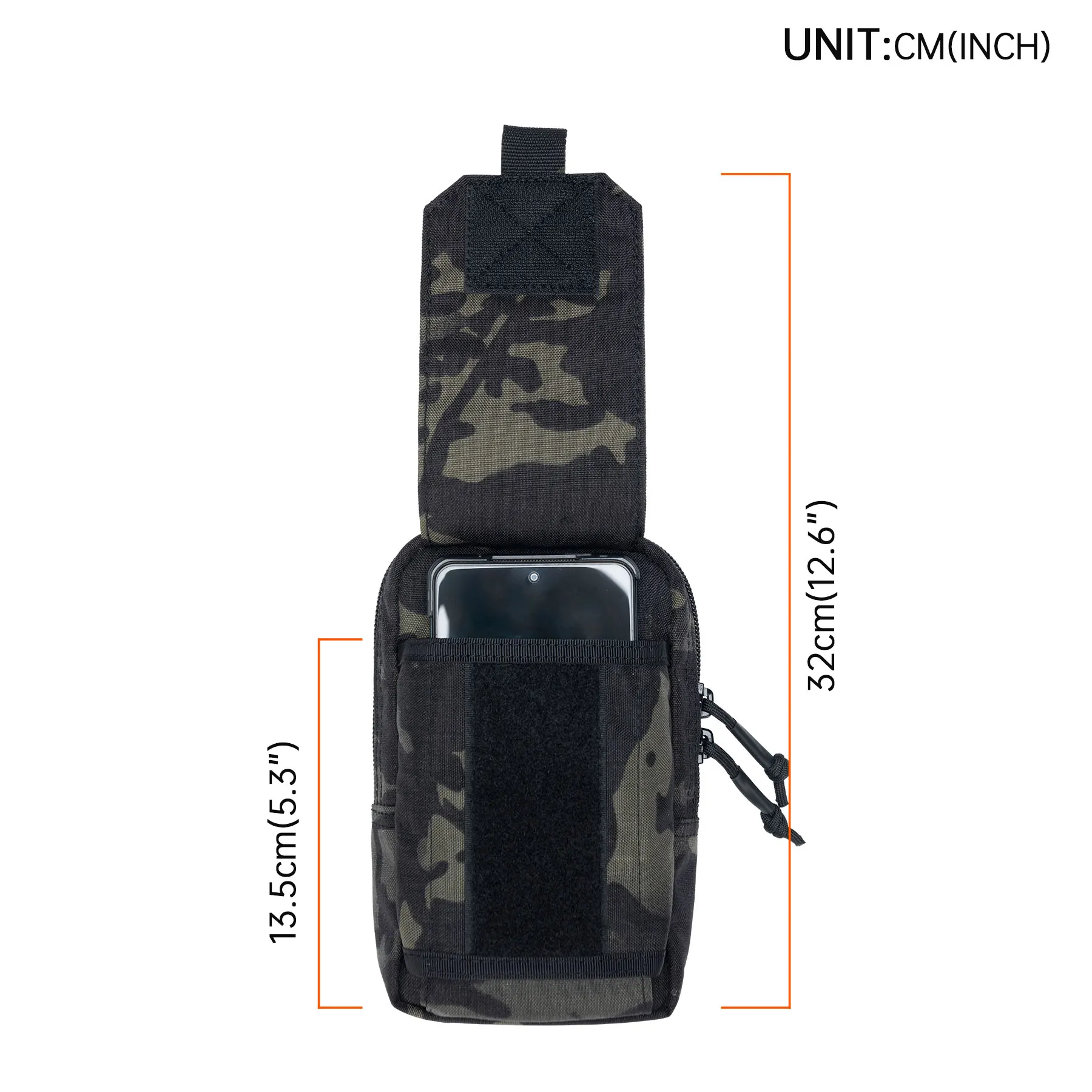 Riñonera táctica MOLLE con compartimento para teléfono – EDC militar - imagen 5