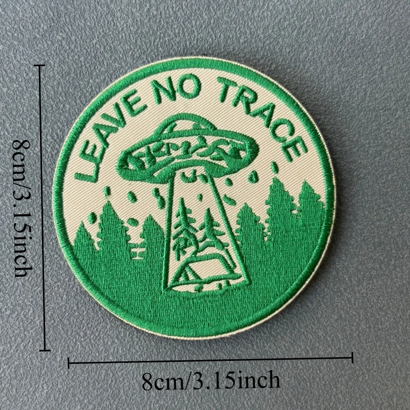 Parche táctico bordado Leave No Trace con velcro para mochila - imagen 5