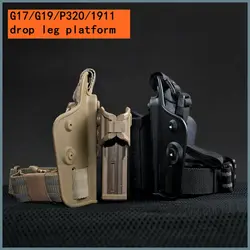 G17 G19 1911 P320 Funda táctica ligera de pierna para pistola