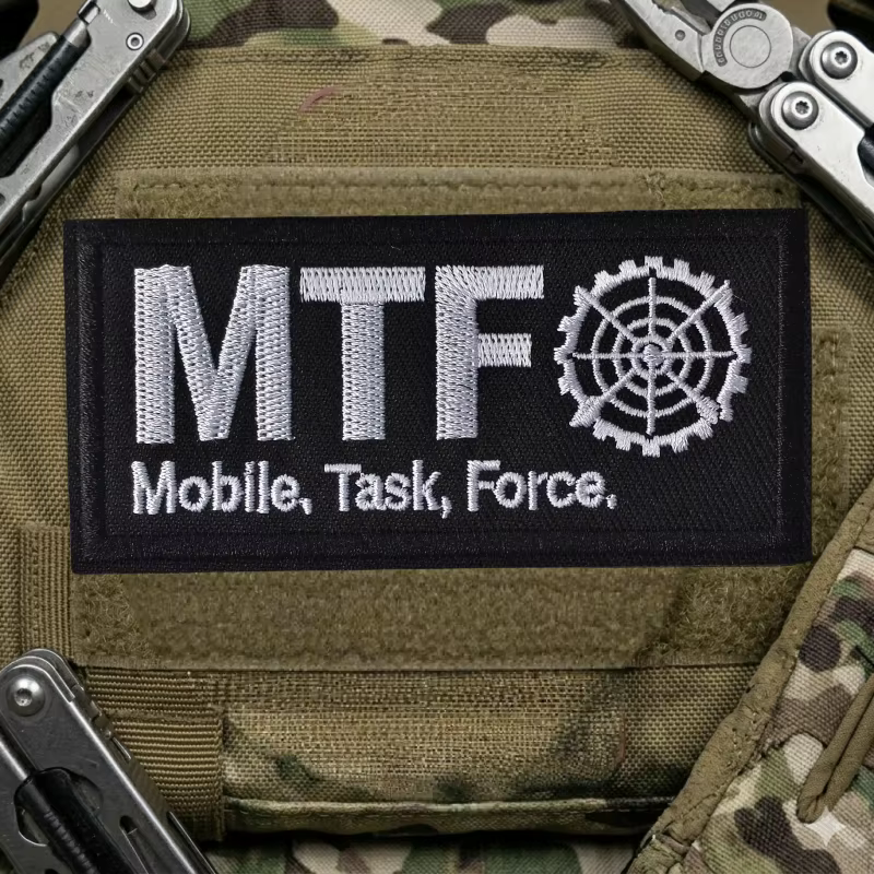 MTF Mobile Task Force parche táctico Velcro bordado para ropa - imagen 3
