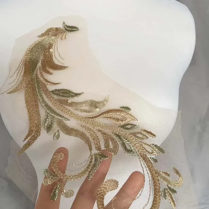 Parche bordado 3D flores lentejuelas encaje para ropa vestidos faldas - imagen 2