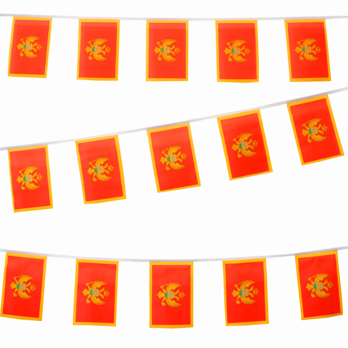 Bandarola Montenegro Polyester – Insignias festivas patrióticas