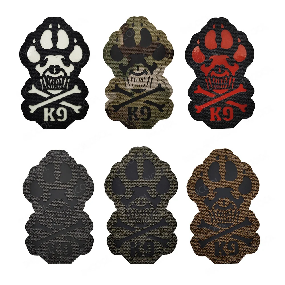Parche K9 táctico IR reflectante – PVC azul militar - imagen 2