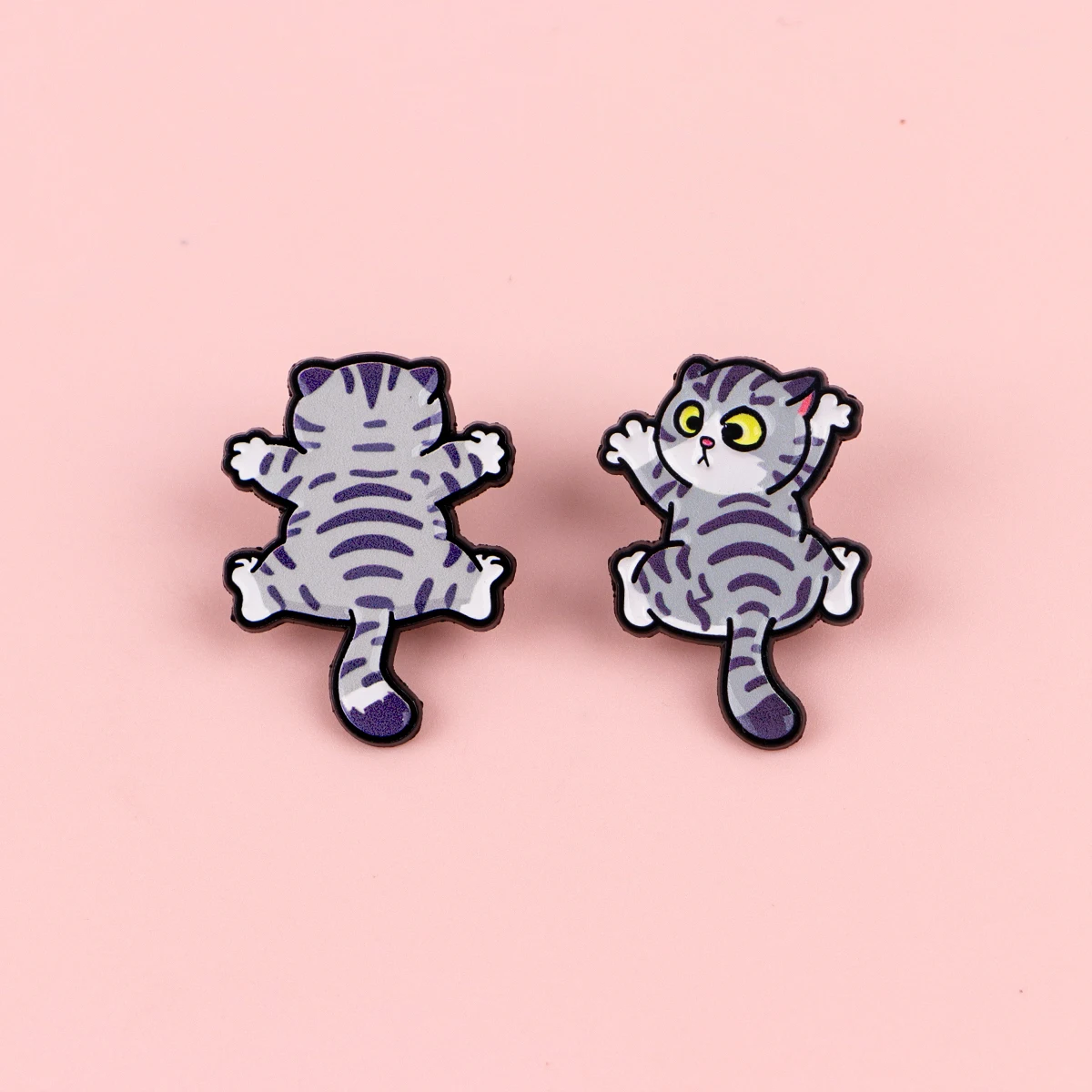 Pin esmaltado gato mujer – insignia de metal para solapa - imagen 4
