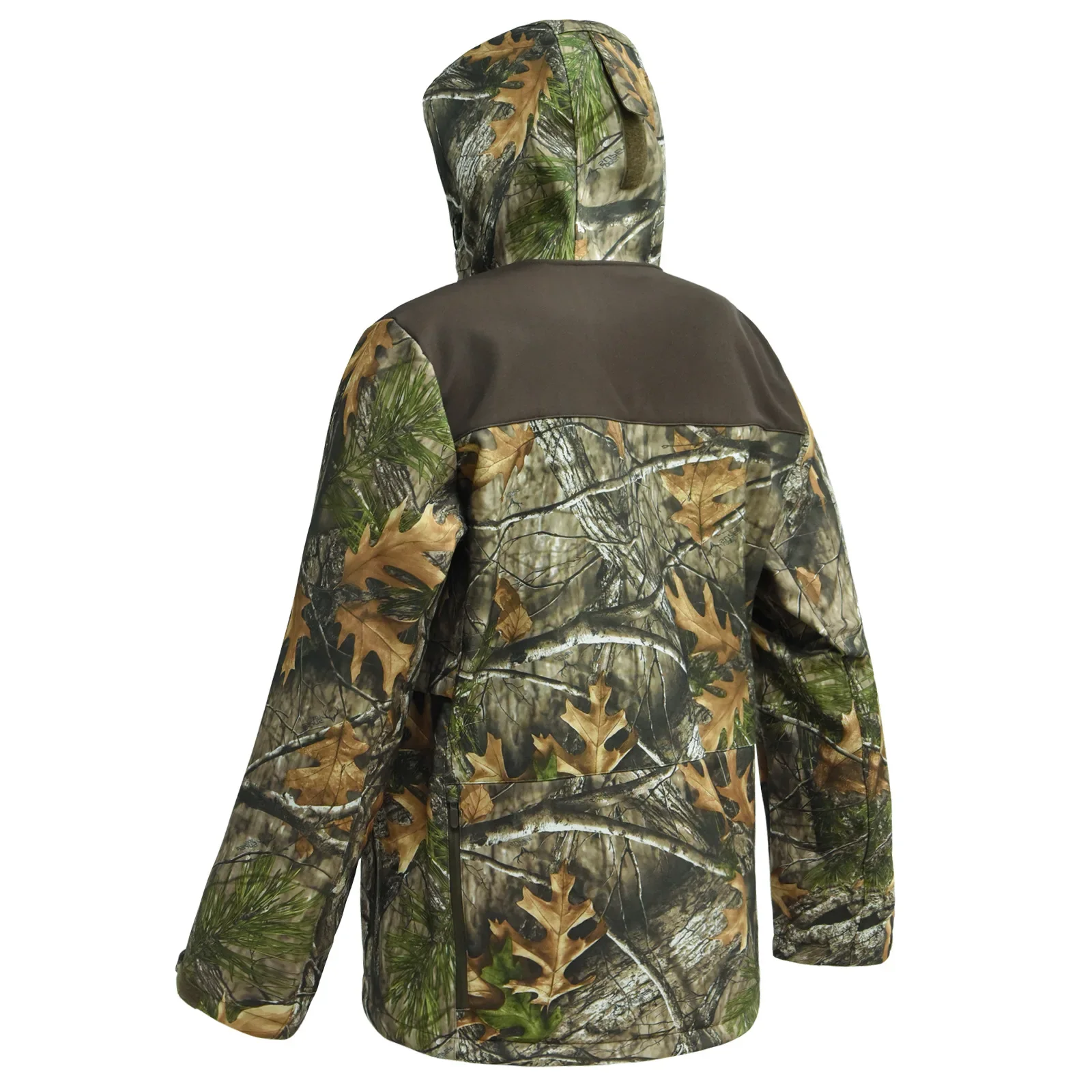 Chaqueta táctica softshell con capucha camuflaje hoja impermeable - imagen 3