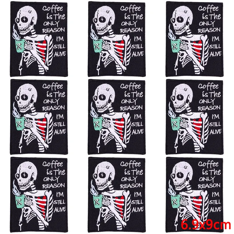 Parche calavera bordado táctico – Para coser o planchar - imagen 2