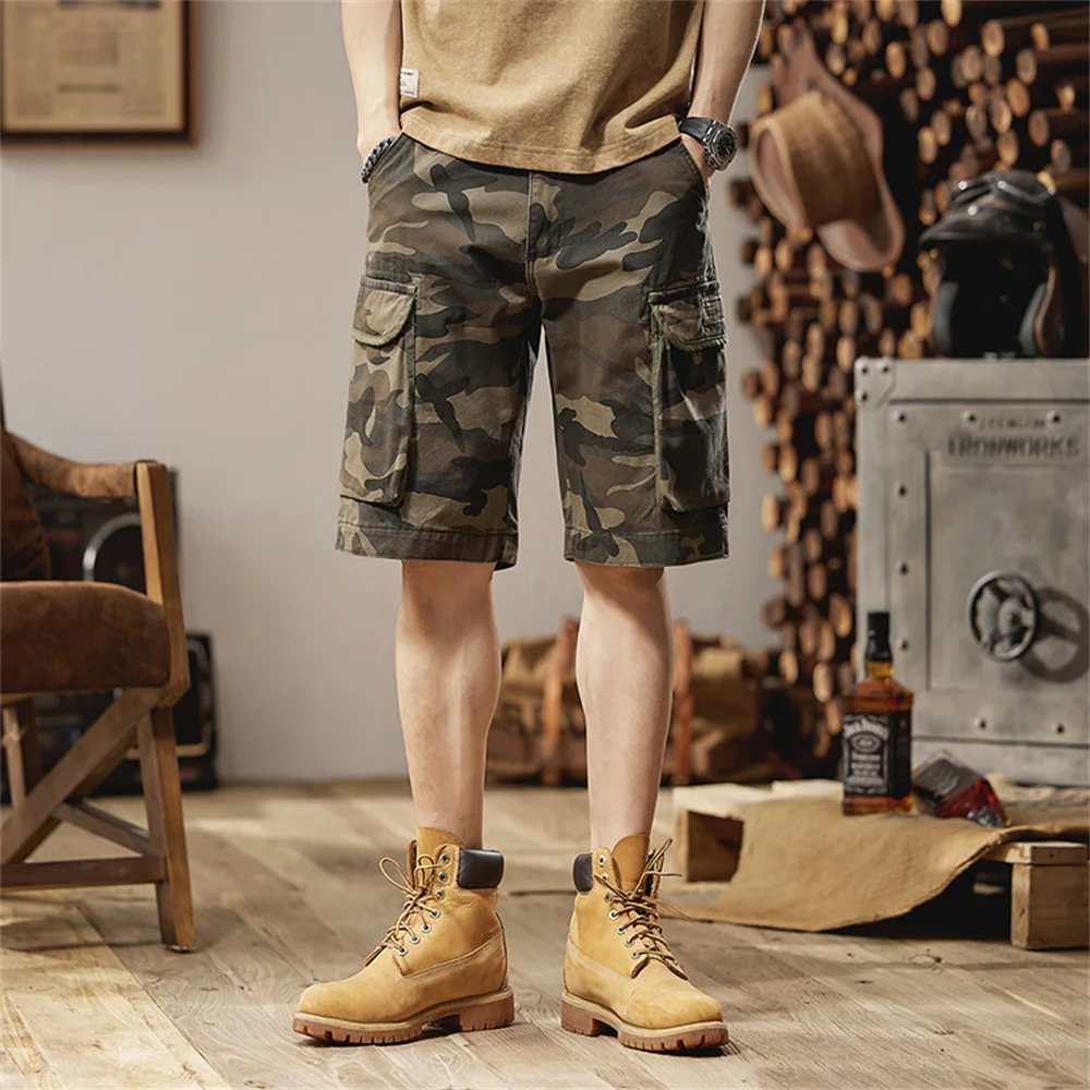 Pantalones cortos cargo camuflaje ripstop para hombre – verano - imagen 5