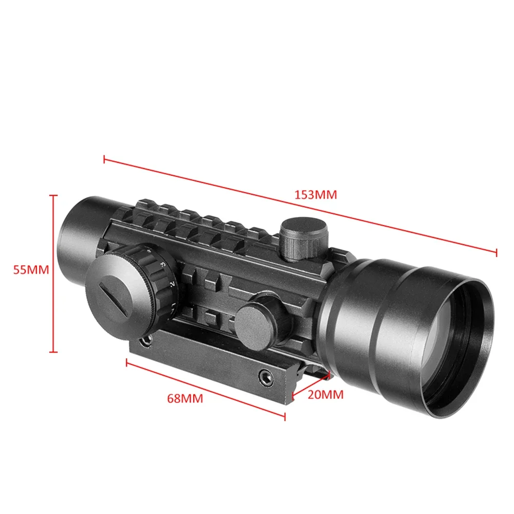 Mira de punto rojo 2x42 con iluminación para raíl Picatinny - imagen 5