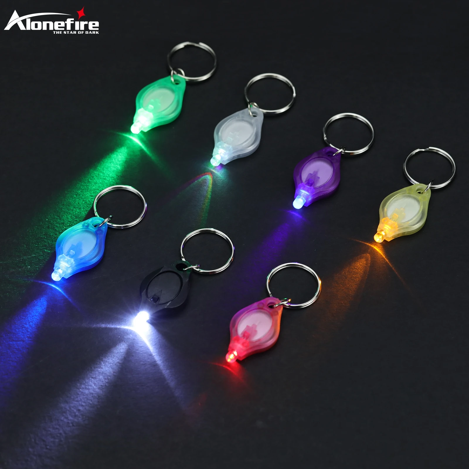 Detalle del mecanismo de encendido del llavero LED