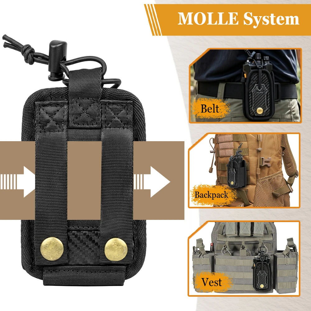 Funda táctica MOLLE universal y ajustable para radio o walkie-talkie - imagen 4