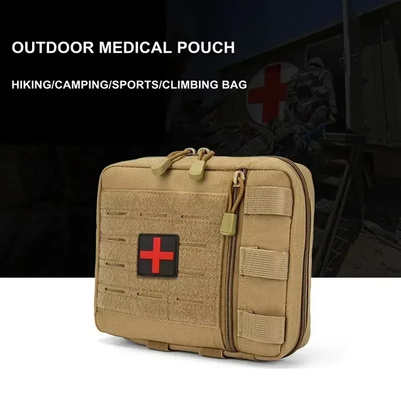 Bolsa táctica MOLLE para botiquín y útiles médicos en nailon