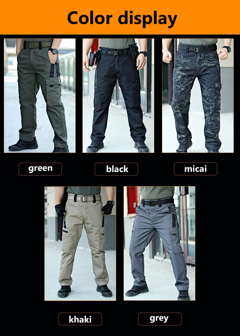 Pantalones tácticos camuflaje impermeables multibolsillos joggers - imagen 3