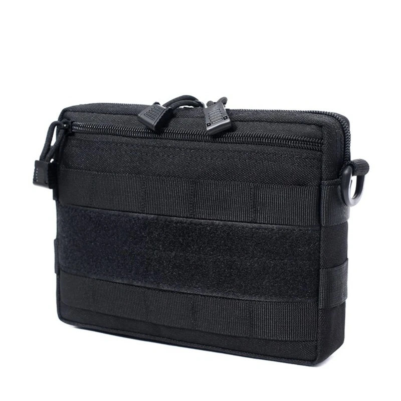 Bolsa táctica MOLLE horizontal multiusos EDC para chaleco y riñonera
