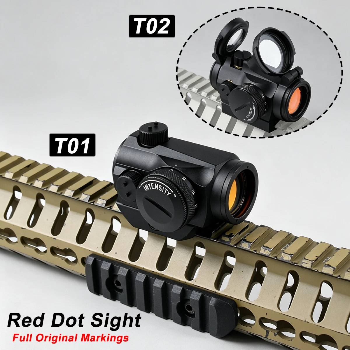 Punto rojo con ajuste en uso en airsoft