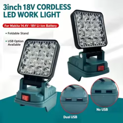 Linterna LED trabajo Makita 14,4V-18V plegable exterior