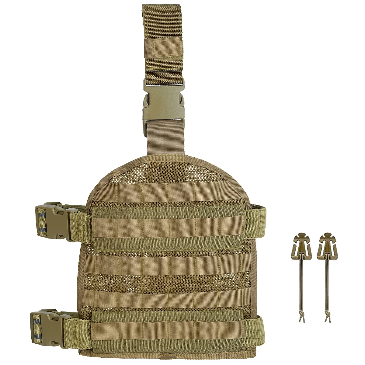 Plataforma táctica muslo MOLLE nylon transpirable con hebilla rápida - imagen 3