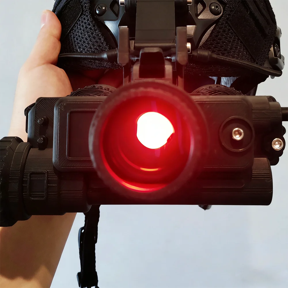 Soporte táctico para casco con cámara termográfica T7 y luz roja - imagen 3