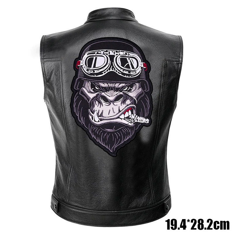 Parche bordado cuero león lobo elefante motociclista punk - imagen 5